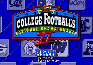 College Football's National Championship II (USA) screen shot title